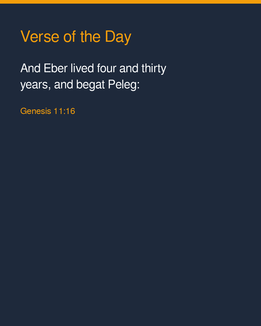 Verse of the Day — 2026-10-10 — Genesis 11:16