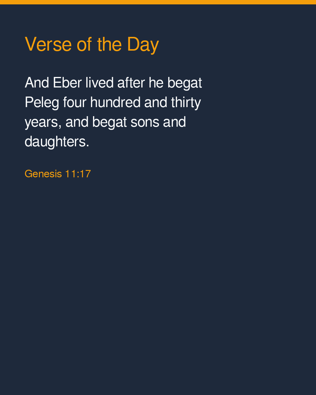 Verse of the Day — 2026-10-11 — Genesis 11:17