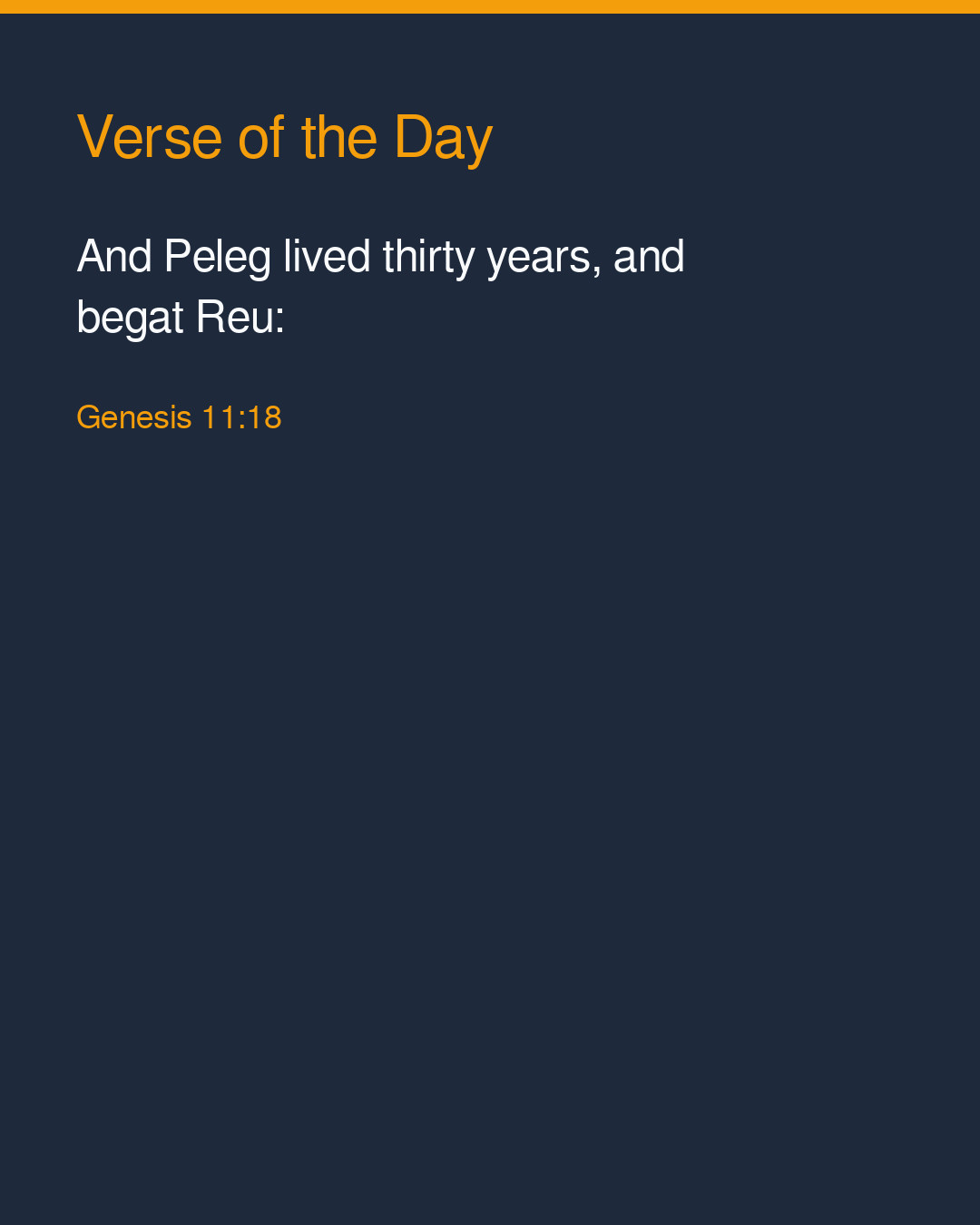 Verse of the Day — 2026-10-12 — Genesis 11:18