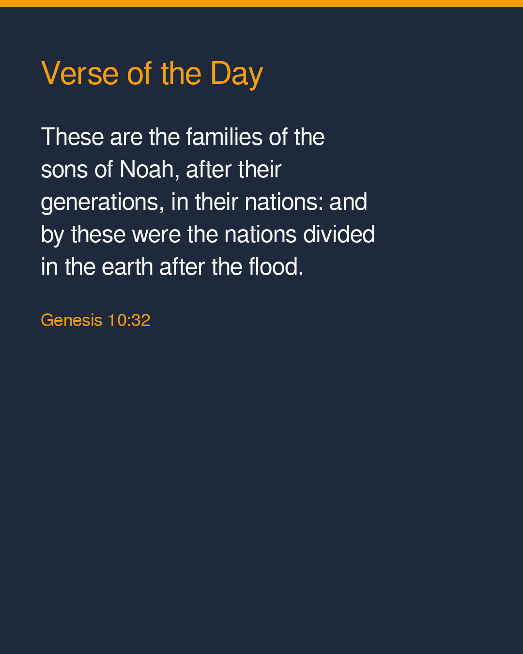 Verse of the Day — 2026-09-24 — Genesis 10:32